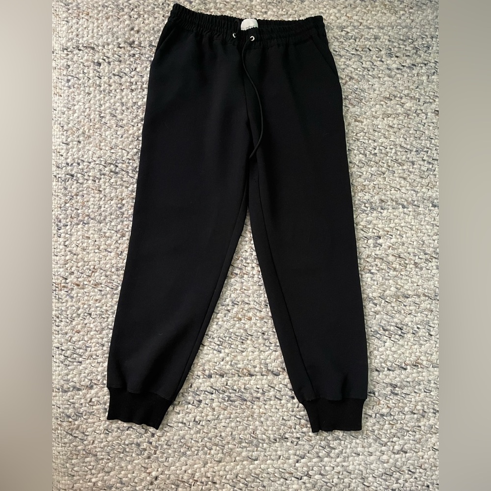 Black Aritzia Wilfred Black Buffon Pant Ankle Jogger Trousers Size Small - Picture 2 of 7